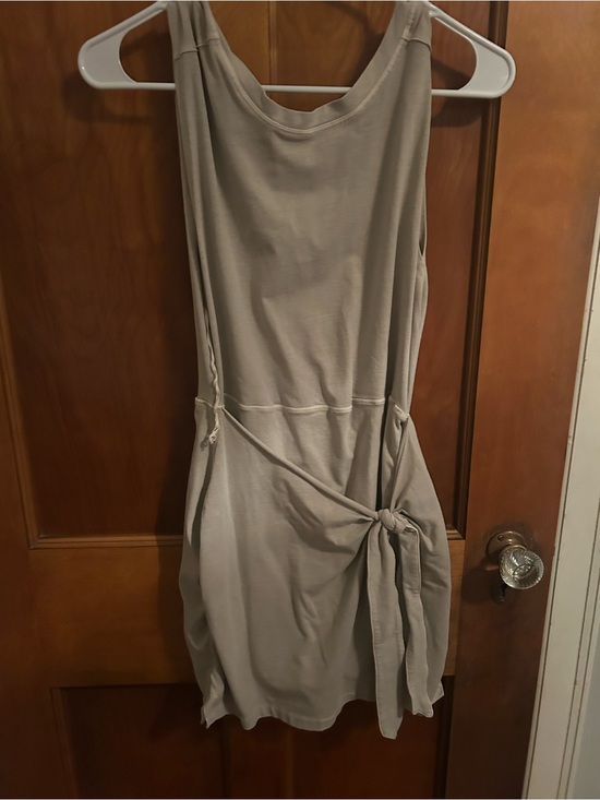 FP Movement by Free People Pants - FP Movement by Free People Sleeveless Tie-Waist Romper in Light Taupe